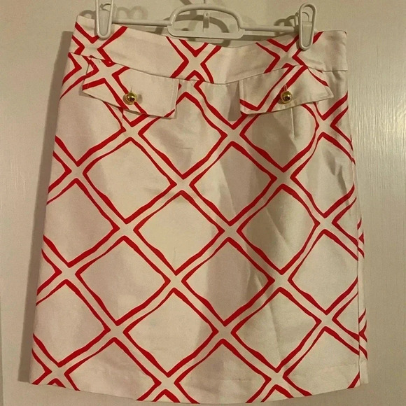 Elizabeth McKay white and color patterned skirt - Picture 1 of 3